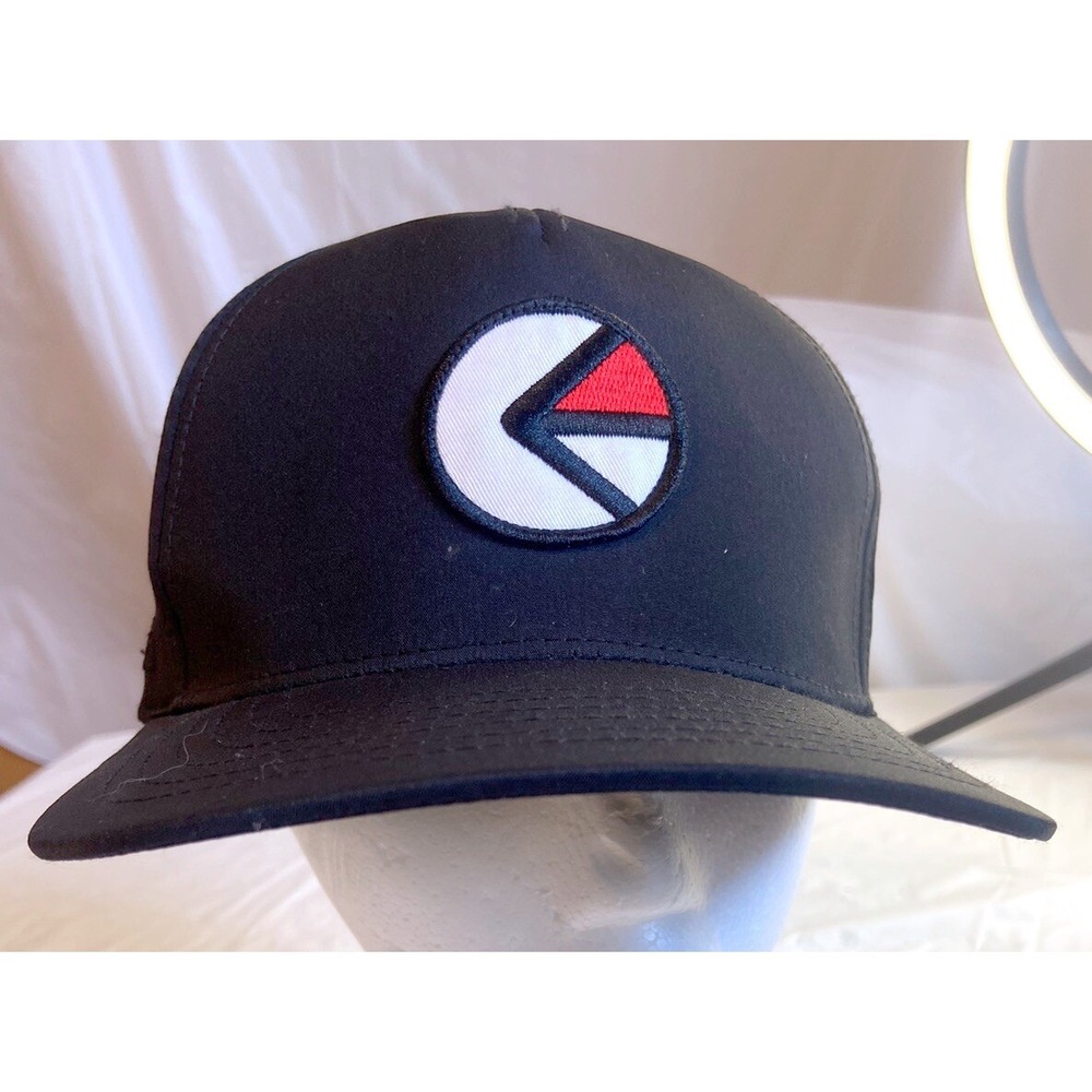Ethika Mens Black Perforated Performance Snapback Hat Embroidered Logo Cap